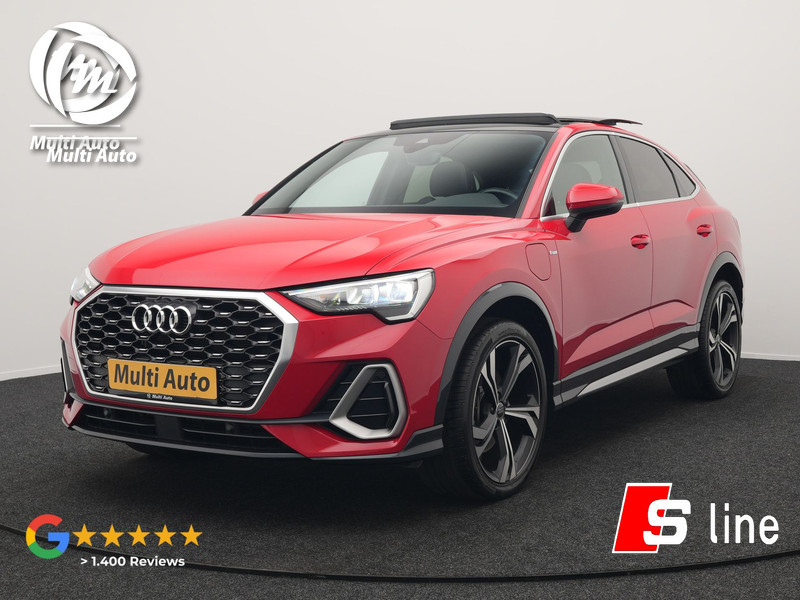 Audi Q3 Sportback 45 TFSI e S Line  Dealer O.H PHEV | Panodak | Adaptive Cruise | Lederen Sportstoelen Memory & Verwarmd | Sfeerverlichting | Camera | Virtual | Blis | Navigatie | DAB |