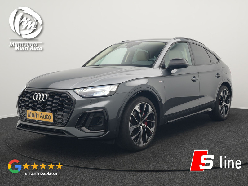 Audi Q5 Sportback 50 TFSI e S Line Plug In Hybrid 300pk Dealer O.H PHEV | Luchtvering | Matrix LED | 21"Audi Sport L.M | Sfeerverlichting | Lederen Sportstoelen Verwarmd | Cruise Control | Navigatie | Virtual | DAB |