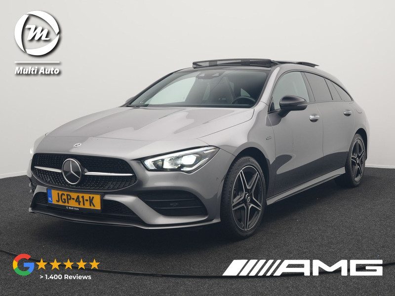 Mercedes-Benz CLA-klasse Shooting Brake 250 e AMG Plug In Hybrid 218pk Dealer O.H PHEV | Trekhaak Af Fabriek | Panodak | Burmester Sound | Adaptive Cruise | Alcantara Sportstoelen Verwarmd | Sfeerverlichting | WideScreen | Navigatie |