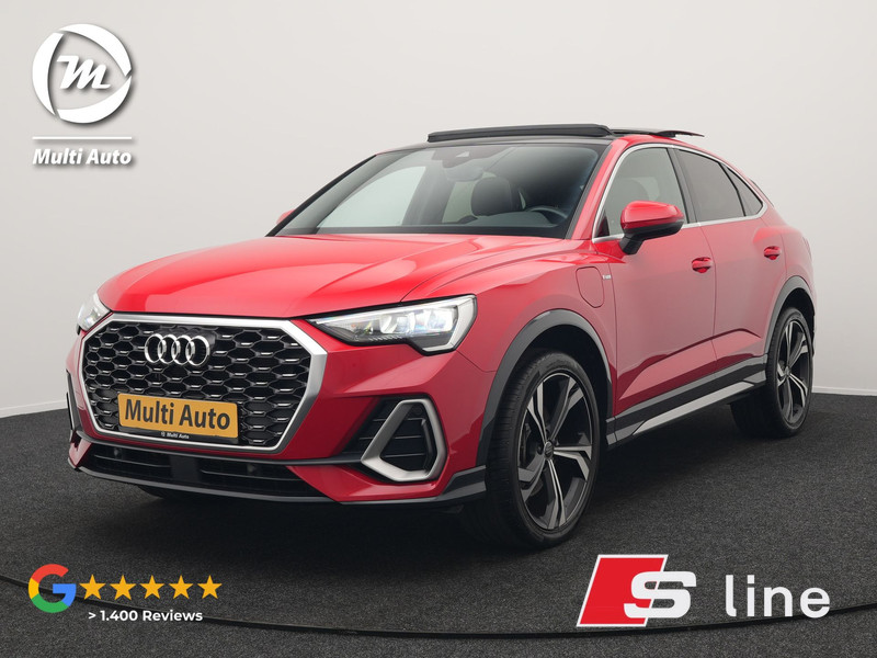 Audi Q3 Sportback 45 TFSI e S Line  Dealer O.H PHEV | Panodak | Adaptive Cruise | Lederen Sportstoelen Memory & Verwarmd | Sfeerverlichting | Camera | Virtual | Blis | Navigatie | DAB |