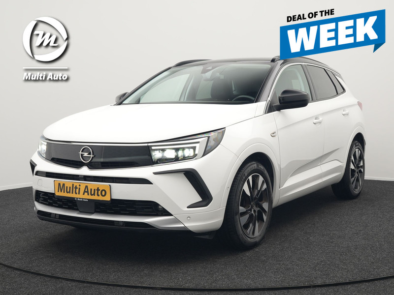 Opel Grandland Turbo NIEUW MODEL Elegance 131pk | Camera | Cruise Control | Lederen Sportstoelen Verwarmd | Park Assist | Apple Carplay | Verwarmd Stuur | Navigatie | Virtual | DAB |