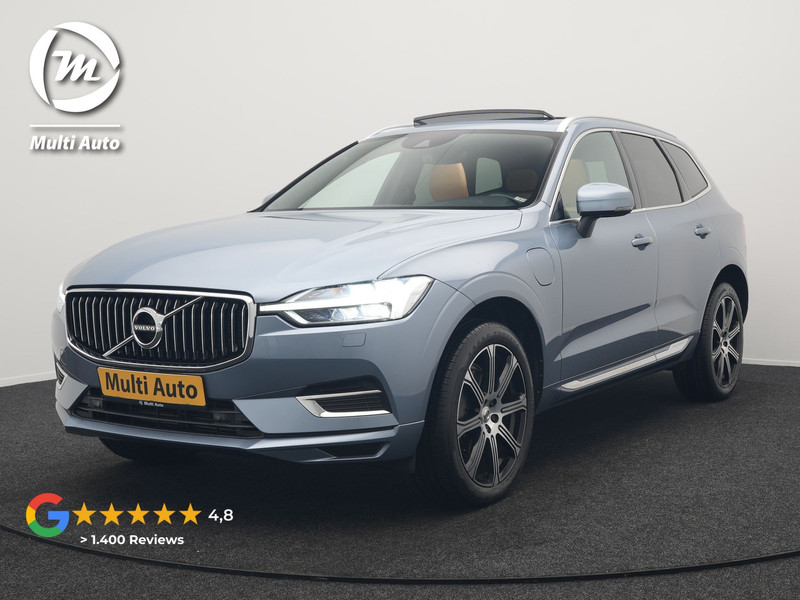 Volvo XC60 Recharge T8 AWD Inscription Plug In Hybrid 391pk Dealer O.H. PHEV | Trekhaak Af Fabriek | Panodak | Adaptive Cruise | Camera | Harman & Kardon | Lederen Sportstoelen Memory & Verwarmd | Apple Carplay | Blis | Stuur Verwarmd | Navigatie |