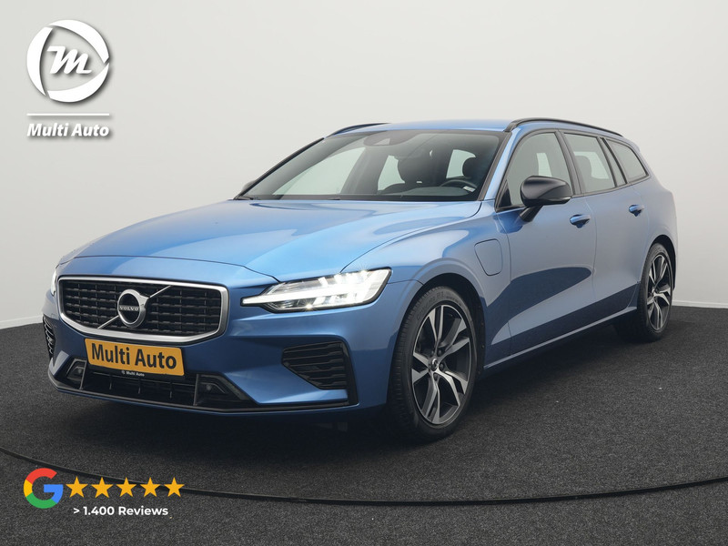 Volvo V60 T6 Recharge AWD R-Design Plug In Hybrid 340pk Dealer O.H PHEV | Trekhaak Af Fabriek | Camera | Harman & Kardon | Lederen Sporstoelen Memory & Verwarmd | Apple Carplay | Cruise Control | Navigatie | Virtual | DAB |