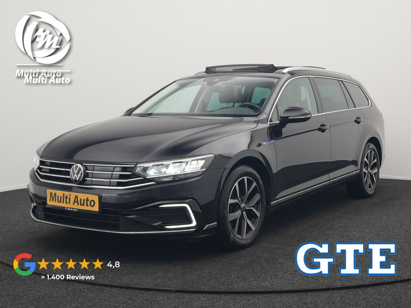 Volkswagen Passat Variant 1.4 TSI GTE Highline Plug In Hybrid 218pk Dealer O.H PHEV | Trekhaak Af Fabriek | Panodak | Adaptive Cruise | Camera | Alcantara Sportstoelen Massage & Verwarmd | Apple Carplay | Navigatie | Keyless | Virtual | DAB |