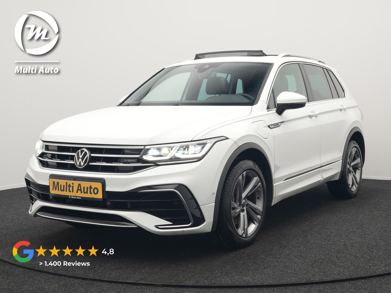 Volkswagen Tiguan 1.4 TSI eHybrid R-Line Business+ Plug In Hybrid 245pk Dealer O.H. PHEV | Panodak | Adaptive Cruise | 360 Camera | IQ Light | Lederen Stoelen Memory & Verwarmd | Apple Carplay | Stuur Verwarmd | Sfeerverlichting | Virtual | Navigatie | Blis | DAB |