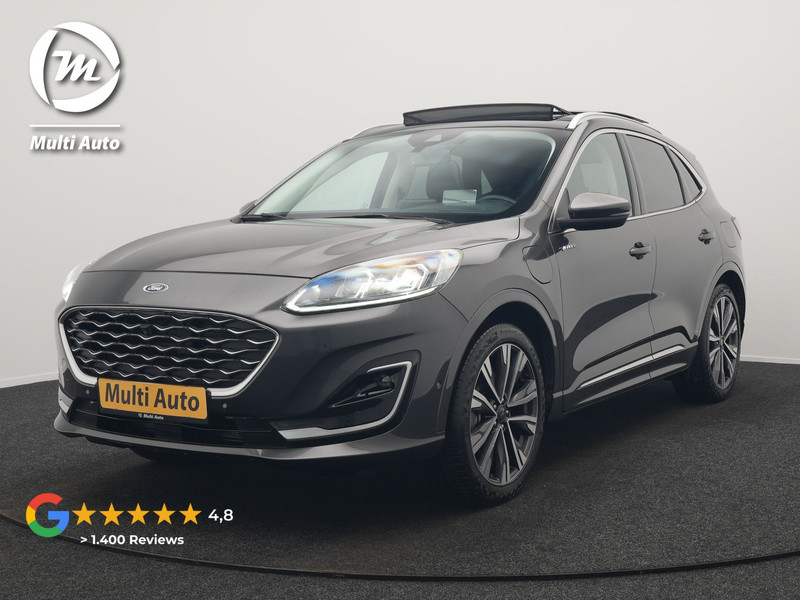Ford Kuga 2.5 Vignale Plug In Hybrid 225pk Dealer O.H PHEV | Trekhaak Af Fabriek | Panodak | Adaptive Cruise | Head Up | 360 Camera | B&O Soundsystem | Lederen Sportstoelen Memory & Verwarmd | Keyless | Navigatie | Blis |