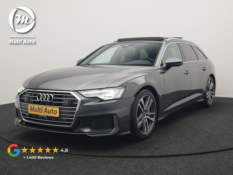 Audi A6 Avant 50 TFSI e quattro 2x S Line Plug In Hybrid 300pk Dealer O.H. PHEV | Panodak | Adaptive Cruise | Camera | Lederen Sportstoelen Memory & Verwarmd | Stuur Verwarmd | Apple Carplay | Virtual | Keyless | Sfeerverlichting | Navigatie | DAB |