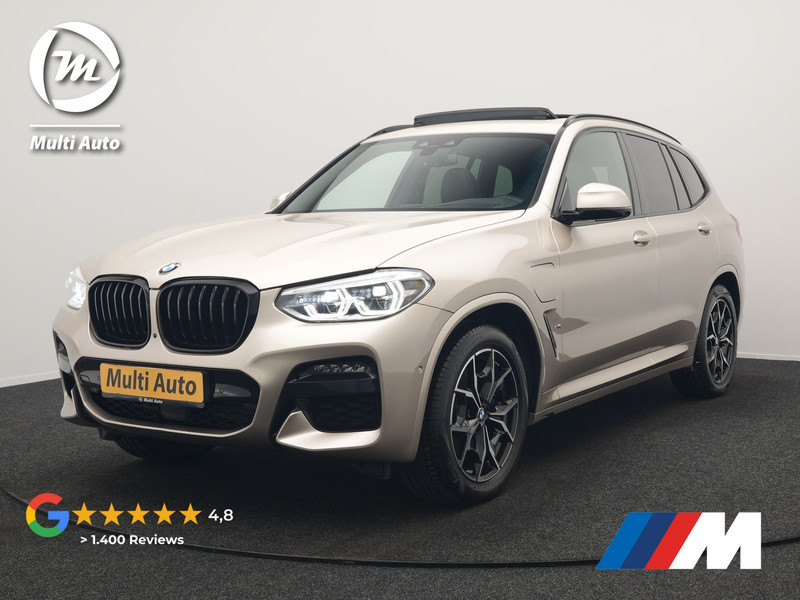 BMW X3 xDrive30e M Sport Plug In Hybrid 293pk Dealer O.H PHEV | Trekhaak Af Fabriek | Panodak | Adaptive Cruise | 360 Camera | Head Up | Sportstoelen Memory & Verwarmd | Harman & Kardon | Keyless | Apple Carplay | Virtual | Navigatie | DAB |