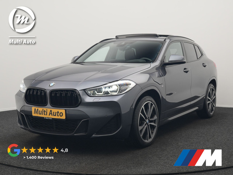 BMW X2 xDrive25e M Sport Plug In Hybrid 220pk  Dealer O.H. PHEV | Panodak | Adaptive Cruise | Head Up | Camera | Harman & Kardon | Lederen Sportstoelen Memory & Verwarmd | Sfeerverlichting | Apple Carplay | Keyless | Navigatie | DAB | 19"L.M |
