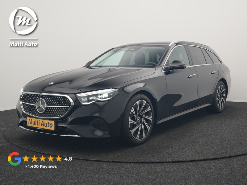 Mercedes-Benz E-klasse Estate 300 e Luxury Line Plug In Hybrid 313pk Dealer O.H PHEV | Luchtvering | Trekhaak af Fabriek | Lederen Comfortzetels Memory | Adaptive Cruise | Burmester 4D | Digital LED | 360 Camera | Keyless | Sfeerverlichting |