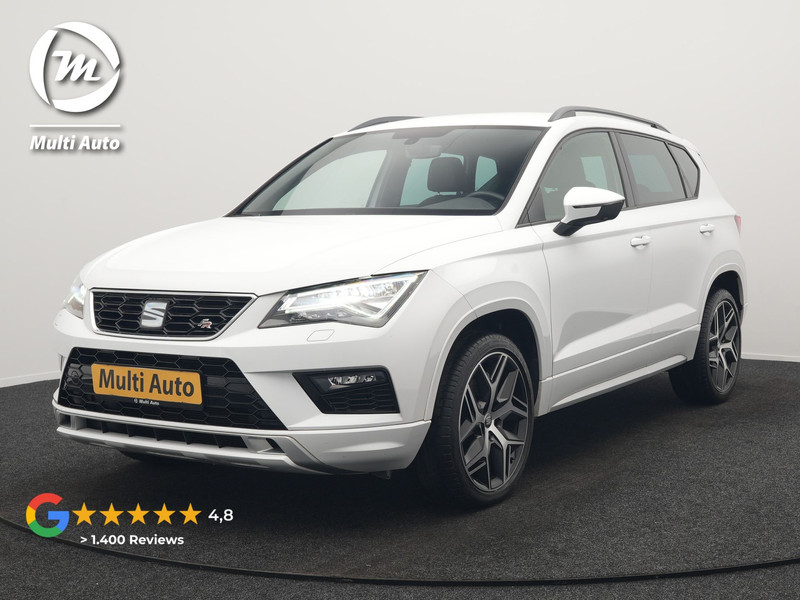 Seat Ateca 1.5 TSI FR DSG 150pk Dealer O.H. | Trekhaak Af Fabriek | Camera | Beats Audio | 19"L.M | Alcantara Sportstoelen Verwarmd | Sfeerverlichting | Apple Carplay | Keyless | Navigatie | DAB | Cruise Control |