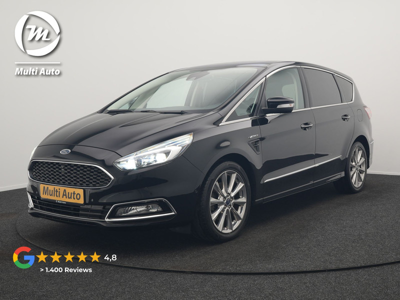 Ford S-Max 2.0 Vignale 7 Persoons 241pk Dealer O.H. | Panodak | Adaptive Cruise | 360 Camera | Lederen Comfortstoelen Memory & Verwarmd | Apple Carplay | Stuur Verwarmd | Keyless | Sfeerverlichting | Blis | Navigatie | DAB |