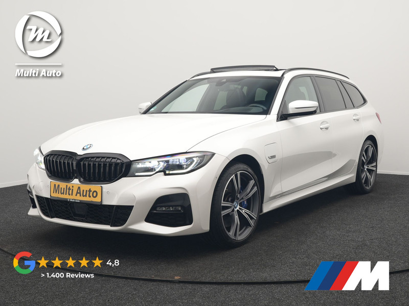 BMW 3-serie Touring 330e xDrive M Sport Plug In Hybrid 293pk Dealer O.H. PHEV | Panodak | Head Up | Adaptive Cruise | Laser LED | 360 Camera | 19"L.M | Alcantara Sportstoelen Memory & Verwarmd | Sfeerverlichting | Apple Carplay | Keyless | Blis | Navigatie | Virtu