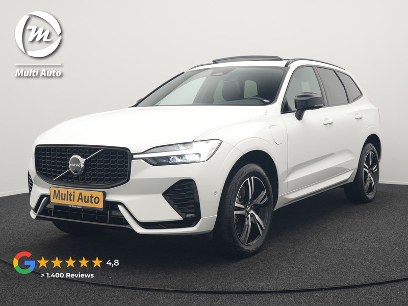 Volvo XC60 Recharge T6 AWD R-Design LONG RANGE Plug In Hybrid 341pk Dealer O.H. PHEV | Panodak | 360 Camera | Google Assistent | Lederen Sportstoelen Memory & Verwarmd | Apple Carplay | Keyless | Virtual | Navigatie | DAB |