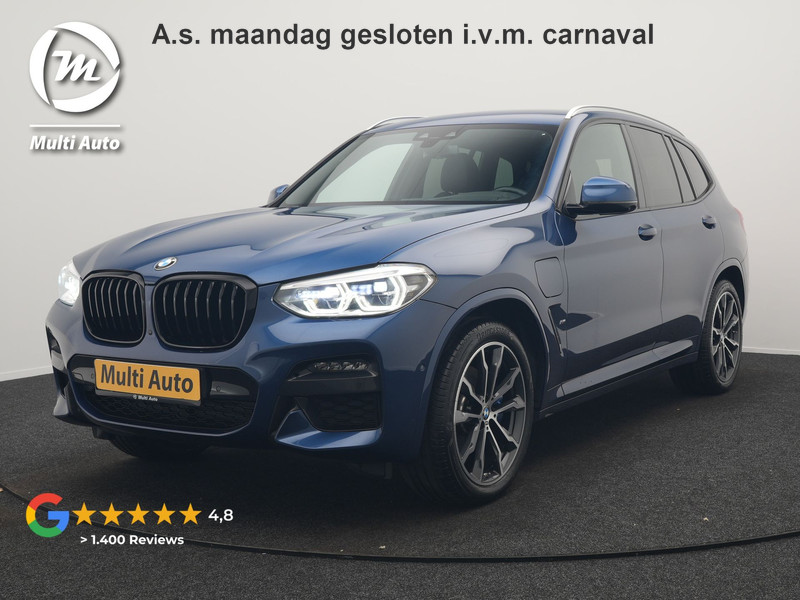 BMW X3 xDrive30e M Sport Plug In Hybrid 293pk Dealer O.H PHEV | Trekhaak Af Fabriek | Adaptive LED | 360 Camera | Head Up | Harman / Kardon | Lederen Sportstoelen Memory & Verwarmd | Blis | Keyless | Navigatie | Cruise Control | Apple Carplay |