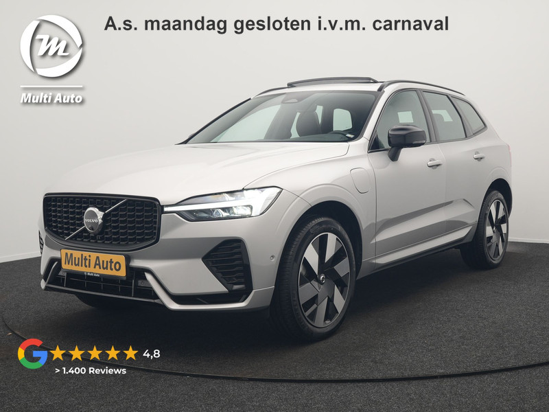 Volvo XC60 T6 AWD Plus Dark LONG RANGE Plug In Hybrid 350pk Dealer O.H PHEV | Panodak | Adaptive Cruise | 360 Camera | Lederen Sportstoelen Memory & Verwarmd | Keyless | Apple Carplay | Pilot Assist | Blis | Virtual | Google Maps | DAB |