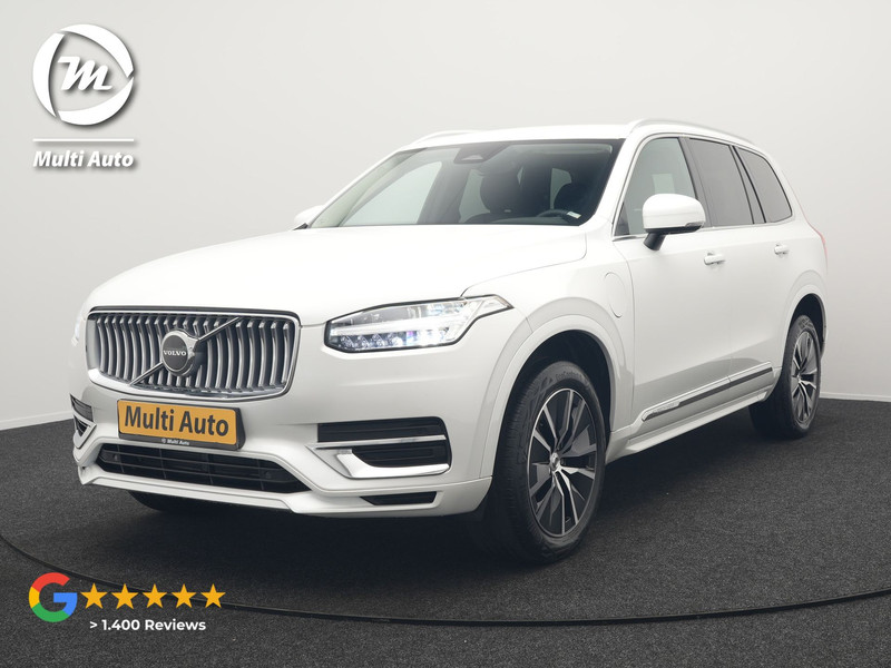 Volvo XC90 T8 Recharge AWD Core Bright LONG RANGE Plug In Hybrid 456pk 7-Persoons Dealer O.H PHEV | Trekhaak Af Fabriek | Adaptive Cruise | Camera | Lederen Sportstoelen Memory & Verwarmd | Google Assistent | Apple Carplay | Stuur Verwarmd | Virtual | Blis | Navigatie | DAB |
