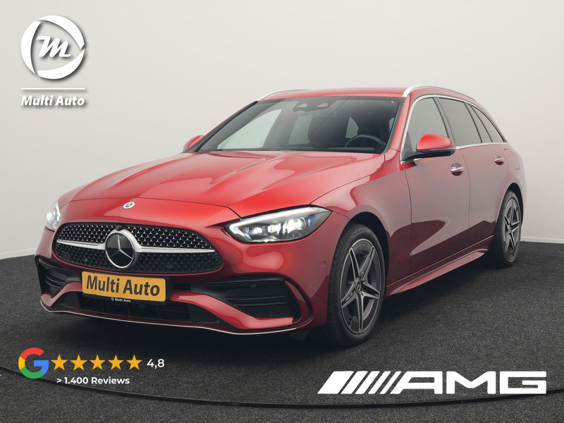 Mercedes-Benz C-klasse Estate 300 e AMG Line Plug In Hybrid 313pk Dealer O.H PHEV | Trekhaak af Fabriek | Adaptive Cruise | 360 Camera | Digital LED  | Alcantara Sportstoelen Verwarmd | Sfeerverlichting | Keyless |