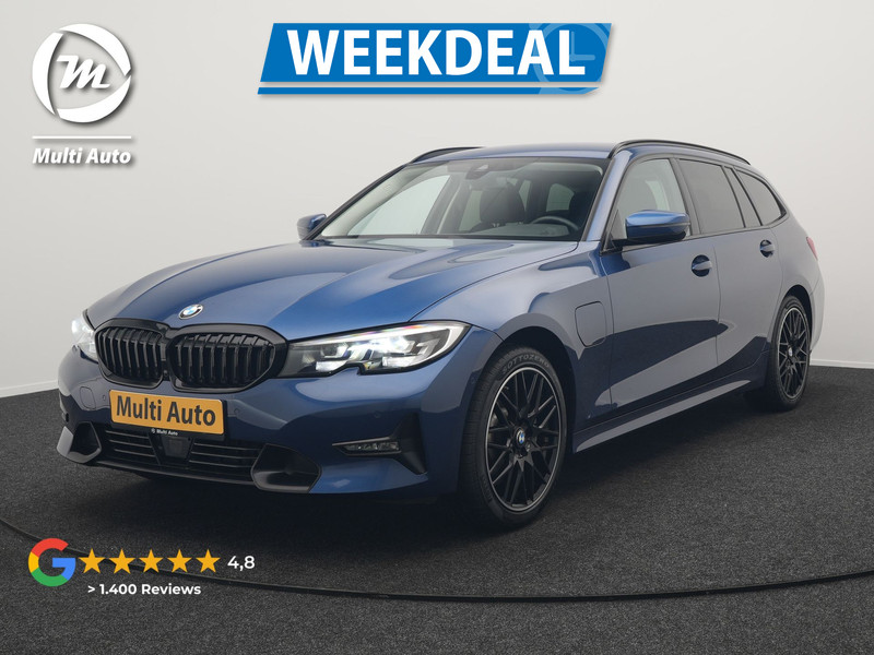 BMW 3-serie Touring 330e Sportline Plug In Hybrid 293pk Dealer O.H. PHEV | Adaptive Cruise | Sfeerverlichting | Apple Carplay | Black Optic | Sportstoelen Verwarmd | Navigatie | Blis | Virtual | DAB |