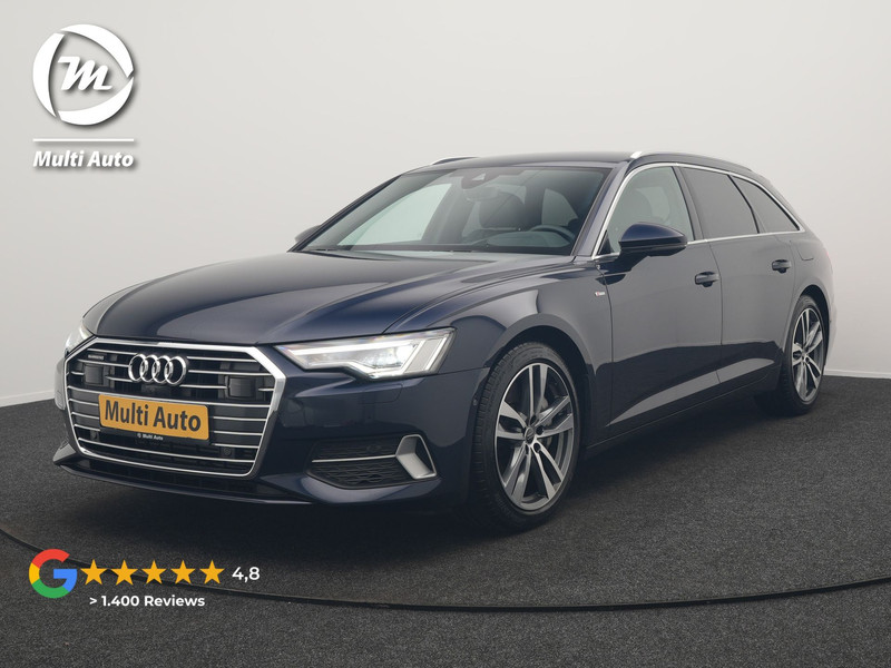 Audi A6 Avant 50 TFSI e quattro S Line Plug In Hybrid 300pk Dealer O.H. PHEV | Trekhaak Af Fabriek | Adaptive Cruise | Head Up | 360 Camera | Alcantara Sportstoelen Verwarmd | Stuur Verwarmd | Apple Carplay | Navigatie | Virtual | DAB |