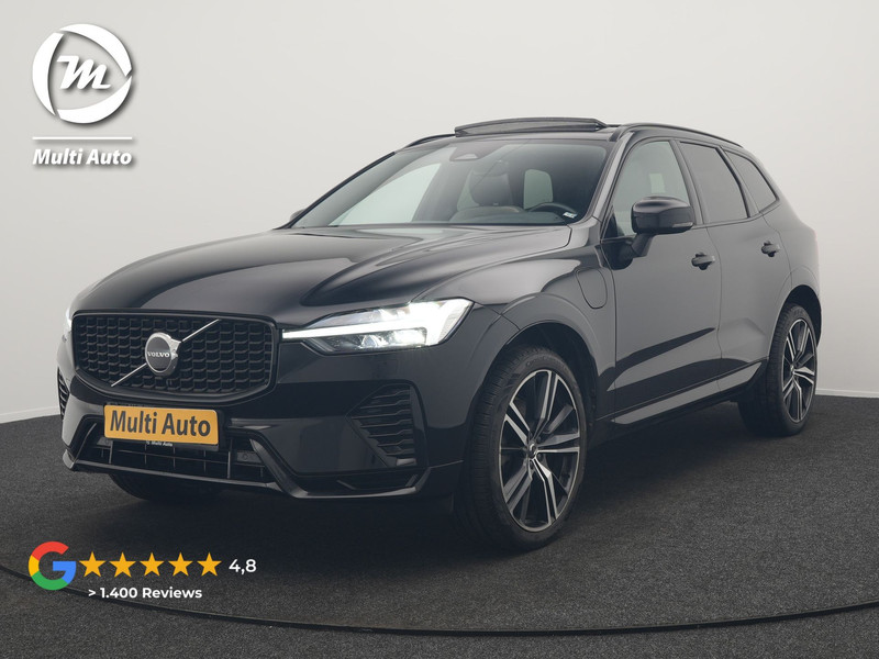 Volvo XC60 T6 AWD R-Design Plug In Hybrid 350pk Dealer O.H. PHEV | Trekhaak Af Fabriek | Panodak | Adaptive Cruise | Harman / Kardon | Lederen Sportstoelen Memory & Verwarmd | Google Assistent | Stuur Verwarmd | Keyless | Apple Carplay | DAB |