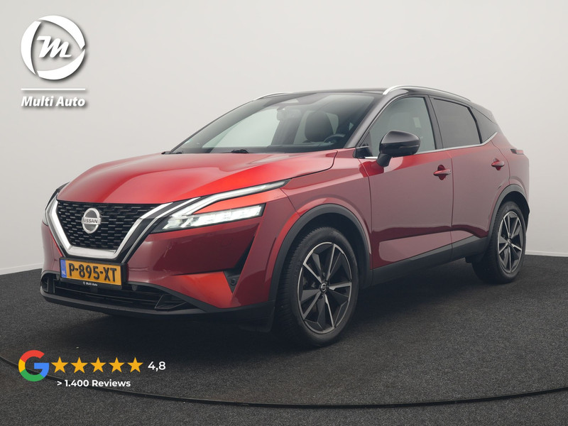 Nissan QASHQAI 1.3 MHEV Xtronic Tekna Automaat | Panodak | Trekhaak Afn | Adaptive Cruise | Lederen Sportstoelen Massage & Memory | BOSE Sound | 360 Camera | Keyless | Apple Carplay | 19"L.M |