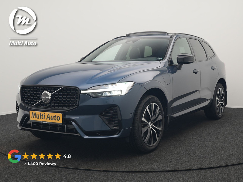 Volvo XC60 T6 AWD Ultimate Dark LONG RANGE Plug In Hybrid 350pk Dealer O.H. PHEV | Trekhaak Af Fabriek | Panodak | Adaptive Cruise | 360 Camera | Harman / Kardon | Lederen Sportstoelen Memory & Verwarmd | Google Assistent | Apple Carplay | Keyless | Stuur Verwarmd | 