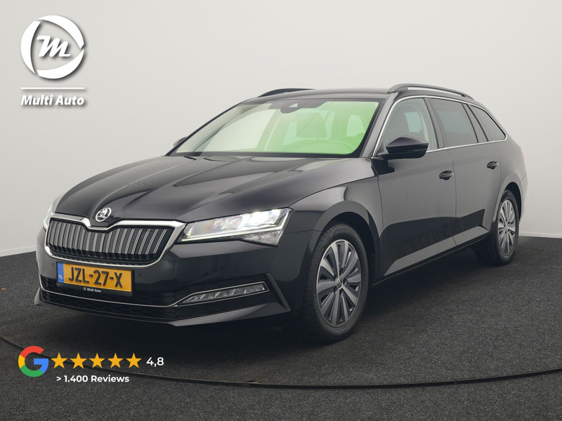 Škoda Superb Combi 1.4 TSI iV Business Edition Plus Plug In Hybrid 218pk PHEV | Trekhaak Af Fabriek | Crystal LED | Canton Audio | Sportstoelen & Stuur Verwarmd | Camera | Keyless | Cruise Control | Navigatie | Apple Carplay | Virtual | DAB | 17"L.M |