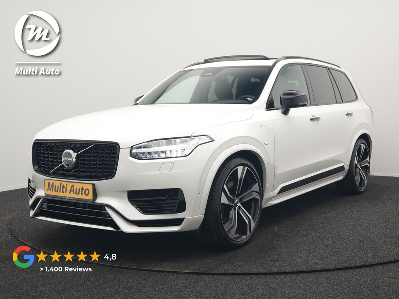 Volvo XC90 T8 Recharge AWD Ultimate Dark 7 Persoons LONG RANGE Plug In Hybrid 455pk Dealer O.H. PHEV | Trekhaak Af Fabriek | Panodak | Luchtvering | Adaptive Cruise | 360 Camera | Harman / Kardon | Lederen Sportstoelen Memory & Verwarmd | Google Assistent | Keyless | 22"L.M |
