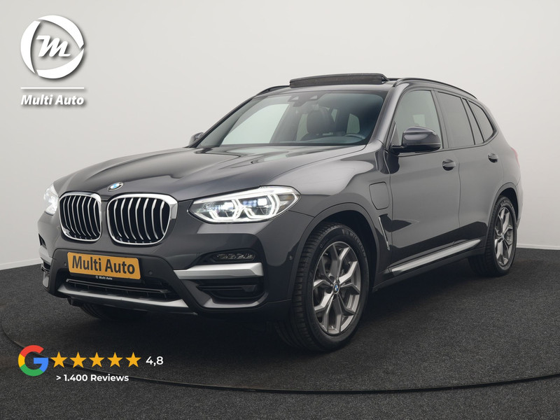 BMW X3 xDrive30e xLine Plug In Hybrid 293pk Dealer O.H PHEV | Trekhaak Af Fabriek | Panodak | Head Up | Adaptive LED | Lederen Sportstoelen Verwarmd | Keyless | Apple Carplay | Cruise Control | M Sportstuur | Navigatie | Virtual | DAB |