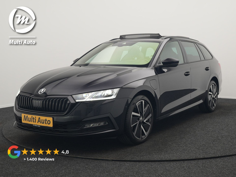 Škoda Octavia Combi 1.4 TSI iV Sportline Business Edition Plus 204pk Dealer O.H. PHEV | Panodak | Adaptive Cruise | Head Up | Camera | Canton Audio | RS Sportstoelen Memory & Verwarmd | Sfeerverlichting | Apple Carplay | Keyless | Blis | Virtual | Navigatie | DAB |