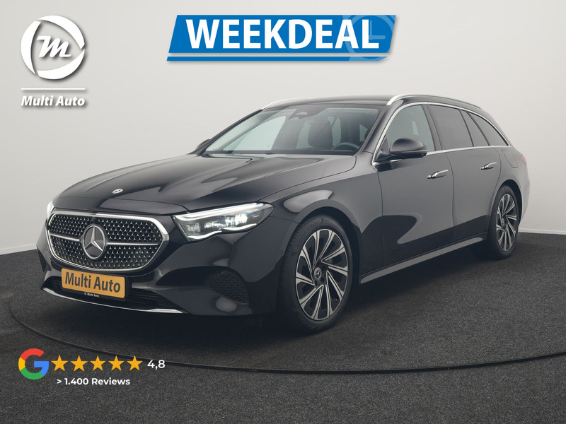 Mercedes-Benz E-klasse Estate 300 e Luxury Line Plug In Hybrid 313pk Dealer O.H PHEV | Luchtvering | Trekhaak af Fabriek | Lederen Comfortzetels Memory | Adaptive Cruise | Burmester 4D | Digital LED | 360 Camera | Keyless | Sfeerverlichting |