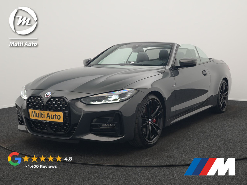 BMW 4-serie Cabrio 430i M Sport 245pk Dealer O.H DRAVITGRAU | Lederen Sportstoelen Memory | Nekverwarming | 19"L.M | Harman Kardon |  M Sportremmen | Camera | Sfeerverlichting | Apple Carplay | LED |