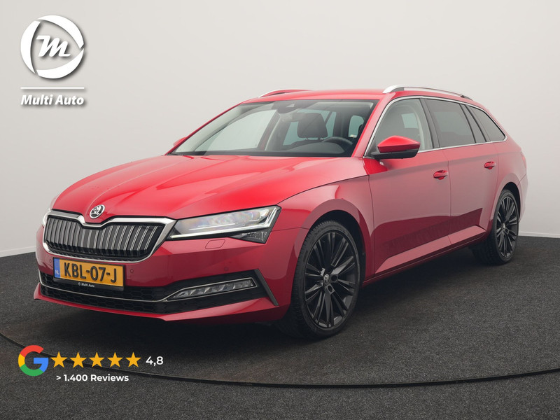Škoda Superb Combi 1.4 TSI iV Business Edition PHEV 218pk Dealer O.H. | Trekhaak Af Fabriek | Adaptive Cruise | 360 Camera | Canton Audio | Lederen Sportstoelen Massage & Ventilatie & Memory | Sfeerverlichting | Stoelen & Stuur Verwarmd | Keyless | Plug In Hybrid