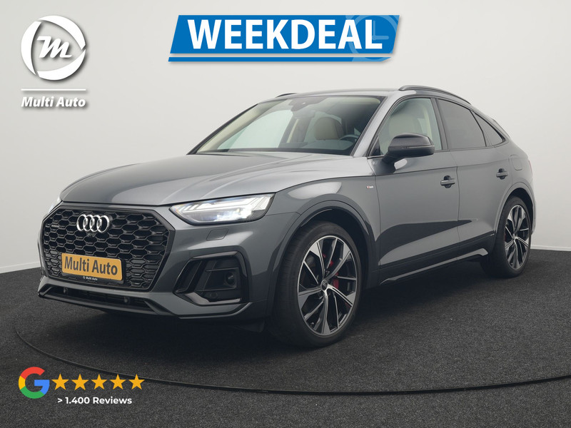 Audi Q5 Sportback 50 TFSI e S Line PHEV 300pk Dealer O.H | Luchtvering | Matrix LED | 21"Audi Sport L.M | Sfeerverlichting | Lederen Sportstoelen Verwarmd | Cruise Control | Navigatie | Virtual | DAB | Plug In Hybrid