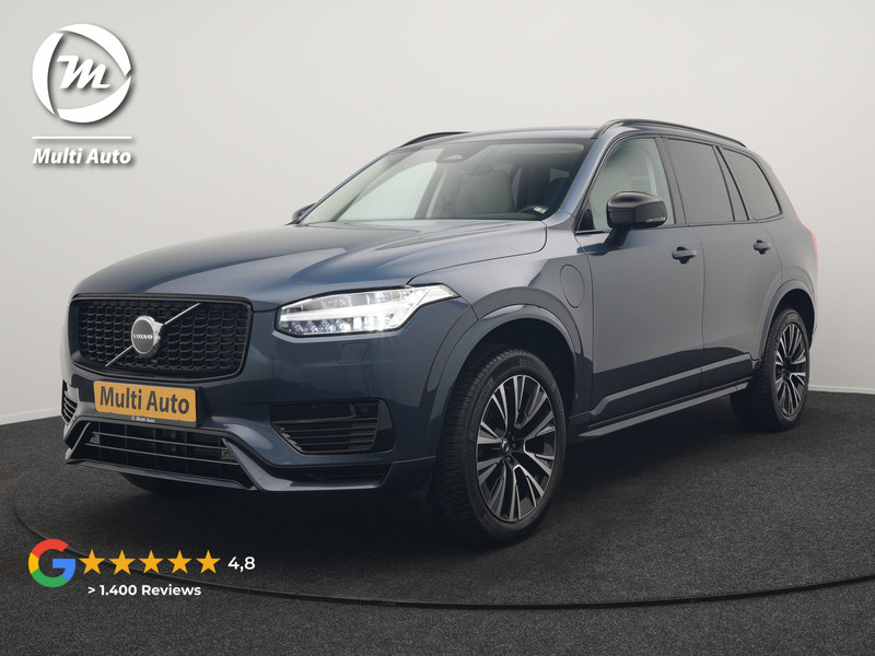 Volvo XC90 T8 Recharge AWD Plus Dark LONG RANGE 7 Persoons PHEV 455pk Dealer O.H. | Trekhaak Af Fabriek | Adaptive Cruise | Camera | Harman / Kardon | Lederen Sportstoelen Memory & Verwarmd | Google Assistent | Keyless | Blis | Stuur Verwarmd | Apple Carplay | Plug In Hybrid