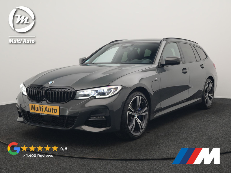 BMW 3-serie Touring 330e M Sport PHEV 293pk Dealer O.H. | Trekhaak Af Fabriek | Head Up | Adaptive Cruise | Laser LED | Harman / Kardon | Camera | Adaptief Onderstel | Alcantara Sportstoelen Verwarmd | Keyless | Blis | Sfeerverlichting | Dravitgrau metallic | Plug In Hybrid