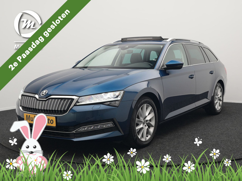 Škoda Superb Combi TSI iV Business Edition Plus Plug In Hybrid 218pk Dealer O.H. PHEV | Panodak | Cruise Control | Sportstoelen Memory & Verwarmd | Crystal LED | Apple Carplay | Virtual | DAB