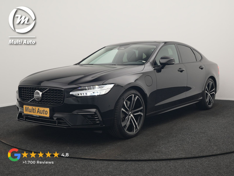 Volvo S90 T8 AWD Ultimate Dark PHEV 455pk LONG RANGE Dealer O.H | Panodak | Adaptive Cruise | 360 Camera | Lederen Sportstoelen Memory | Pilot Assist | Stuurverwarming |  20"L.M | BLIS | Google Maps |