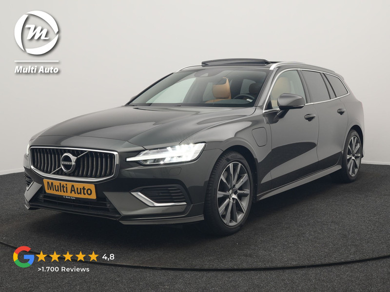 Volvo V60 T8 Twin Engine AWD Inscription PHEV 390pk | Panodak | Lederen Sportstoelen & Stuur Verwarmd | Apple Carplay | Navigatie | Cruise Control | Virtual | Achterbank Verwarmd | 18"L.M | Plug In Hybrid |