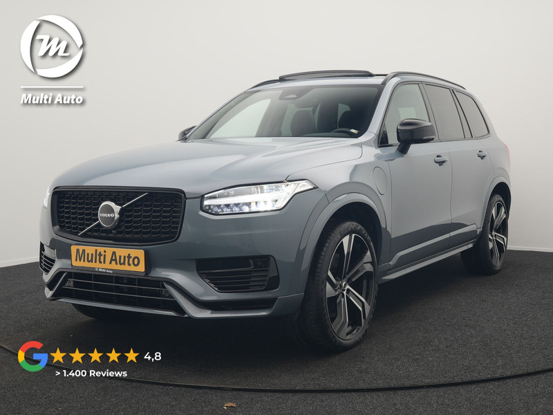 Volvo XC90 T8 Recharge AWD Plus Dark 7 Persoons LONG RANGE PHEV 455pk Dealer O.H. | Trekhaak Af Fabriek | Panodak | Adaptive Cruise | Camera | Harman / Kardon | Lederen Sportstoelen Memory & Verwarmd | Google Assistent | Stuur Verwarmd | Keyless | Blis | 22"L.M | Plug In H
