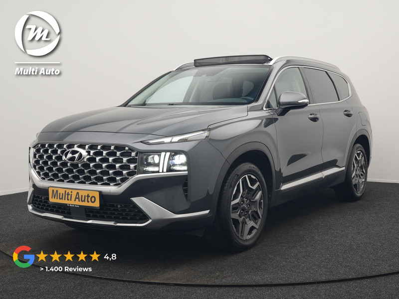 Hyundai Santa Fe 1.6 T-GDI Comfort Smart Sky PHEV 266pk Dealer O.H. | Trekhaak Afn. | Panodak | Adaptive Cruise | Camera | Krell Audio | Lederen Sportstoelen Verwarmd | Apple Carplay | Keyless | Blis | Stuur Verwarmd | Navigatie | DAB | Plug In Hybrid