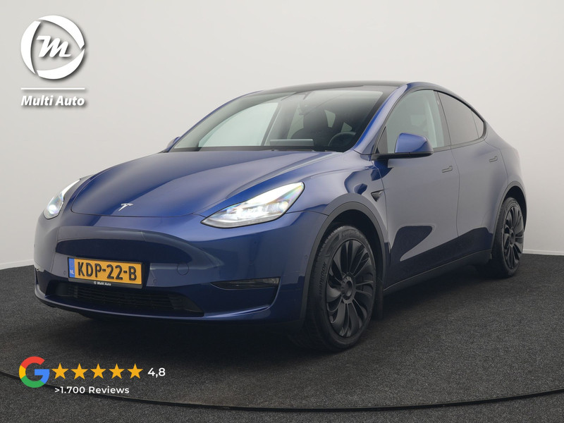 Tesla Model Y Long Range AWD 75 kWh 441pk | Full Self-Driving Capability | Panodak | Adaptive Cruise | Lederen Sportstoelen Memory & Verwarmd | Camera | Navigatie | ANDERE WIELDOPPEN!