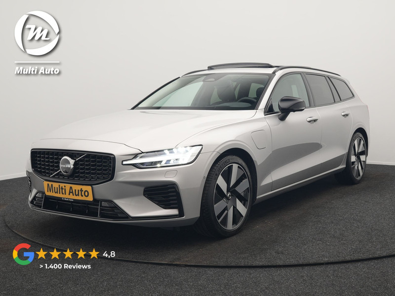 Volvo V60 T6 Recharge AWD LONG RANGE Plus Dark PHEV 350pk Dealer O.H. | Panodak | Adaptive Cruise | 360 Camera | Head Up | Harman&Kardon | Lederen Sportstoelen Memory & Verwarmd | Google Assistent | Stuur Verwarmd | Apple Carplay | Keyless | Blis | Plug In Hybr