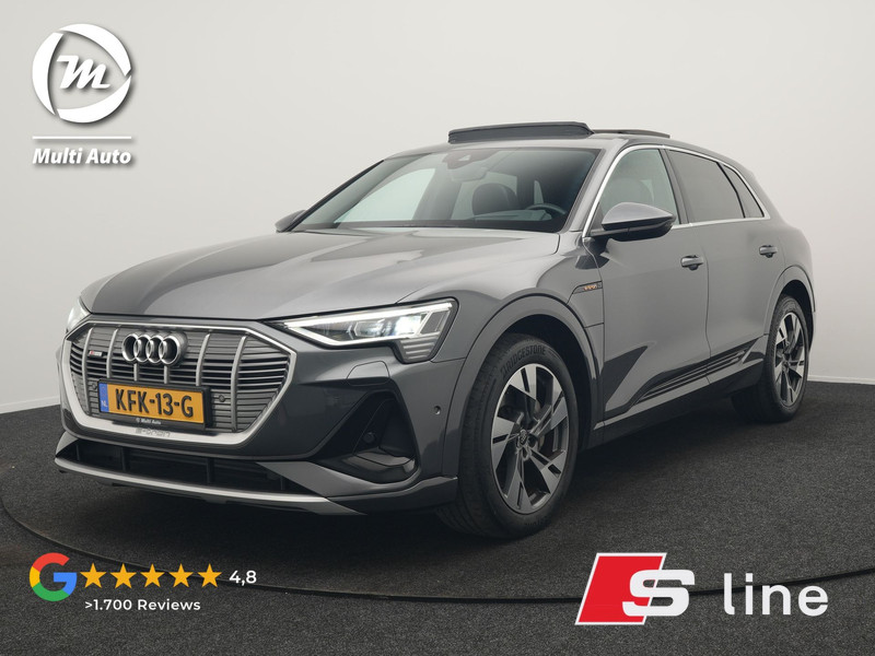 Audi e-tron 50 Quattro 2x S Line 313pk Dealer O.H INCL BTW | Luchtvering | Panodak | Head Up | Adaptive Cruise | Sfeerverlichting | Lederen Sportstoelen Verwarmd | Keyless | Navigatie | 20"L.M | DAB | Virtual |