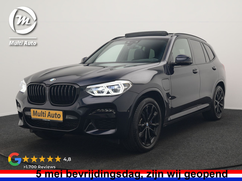 BMW X3 xDrive30e M Sport PHEV 293pk Dealer O.H. | Trekhaak Af Fabriek | Panodak | Head Up | Adaptive Cruise | 360 Camera | Lederen Sportstoelen Memory & Verwarmd | Sfeerverlichting | Hifi Audio | Keyless | Blis | 20"L.M | Apple Carplay | Plug In Hybrid |