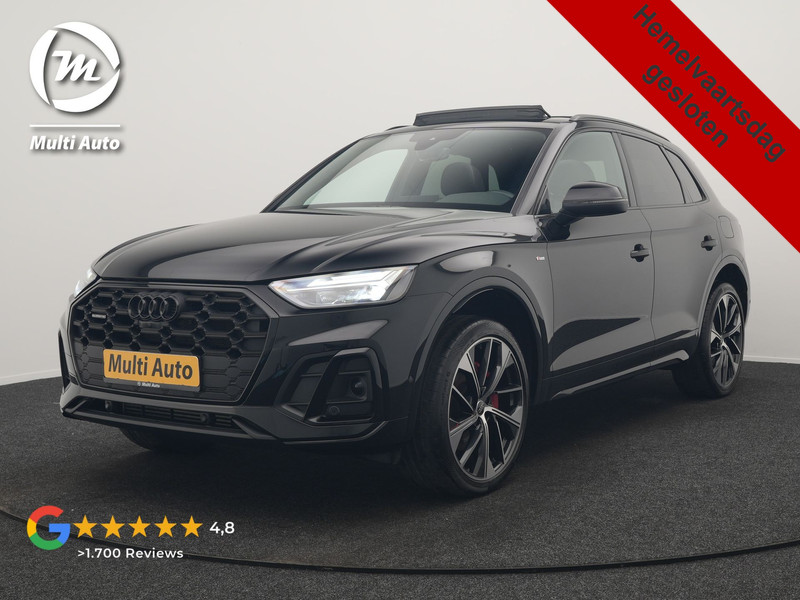 Audi Q5 50 TFSI e S Line PHEV 300pk Dealer O.H. | Trekhaak Af Fabriek | Panodak | 360 Camera | Adaptive Cruise | Sportstoelen Memory & Verwarmd | Park Assist | Navigatie | DAB | Standkachel | Plug In Hybrid |