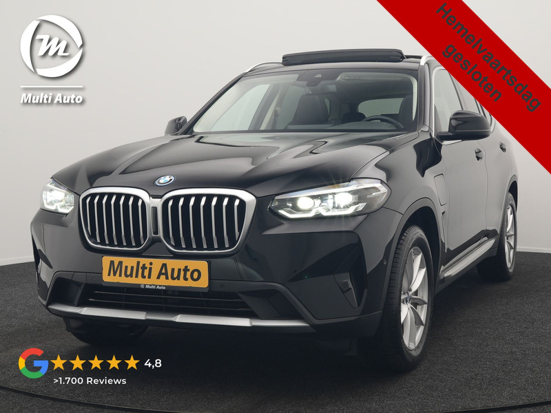 BMW X3 xDrive30e High Executive FACELIFT PHEV 293pk Dealer O.H. | Trekhaak Af Fabriek | Panodak | Camera | Lederen Sportstoelen Verwarmd | Apple Carplay | Park Assist | Navigatie | DAB | 18''L.M. | Plug In Hybrid |
