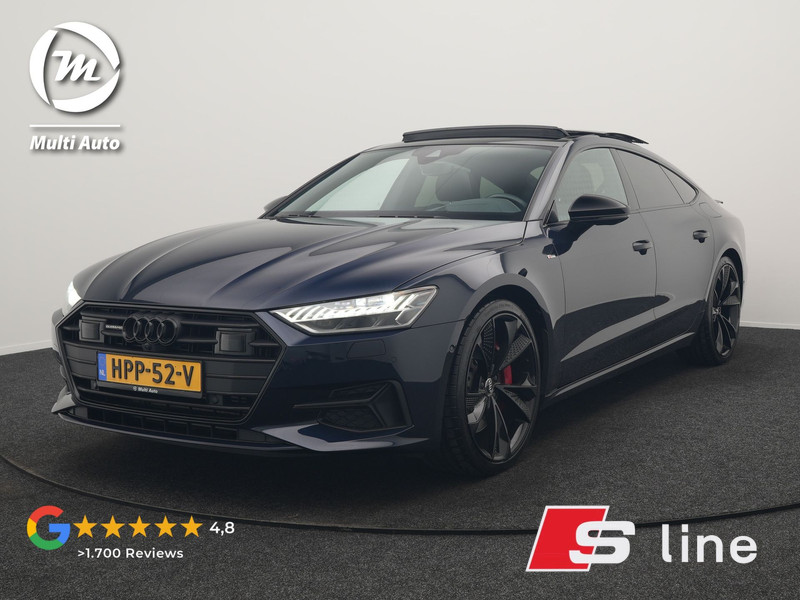 Audi A7 Sportback 50 TFSI e Quattro 2x S Line PHEV 299pk | Trekhaak Af Fabriek | Panodak | Head Up | Adaptive Cruise | Bang & Olufsen | 360 Camera | Alcantara Sportstoelen Memory & Verwarmd | Matrix LED | Stuur Verwarmd | Sfeerverlichting | Keyless | Plug In Hybrid |