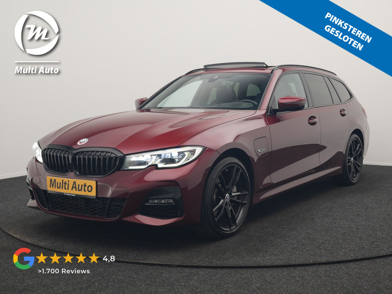 BMW 3-serie Touring 330e M Sport PHEV 293pk Dealer O.H. | Panodak | Head Up | Laser LED | Adaptief Onderstel | Alcantara Sportstoelen Memory & Verwarmd | Camera | Sfeerverlichting | Keyless | Blis | Hifi Audio | Apple Carplay | Navigatie | DAB | Plug In Hybrid |